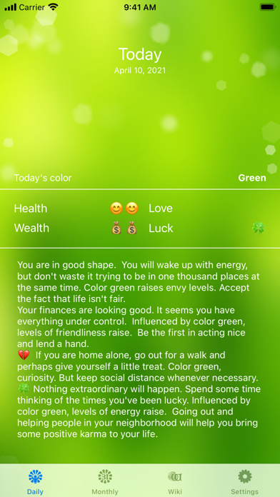 Color Horoscope Screenshot