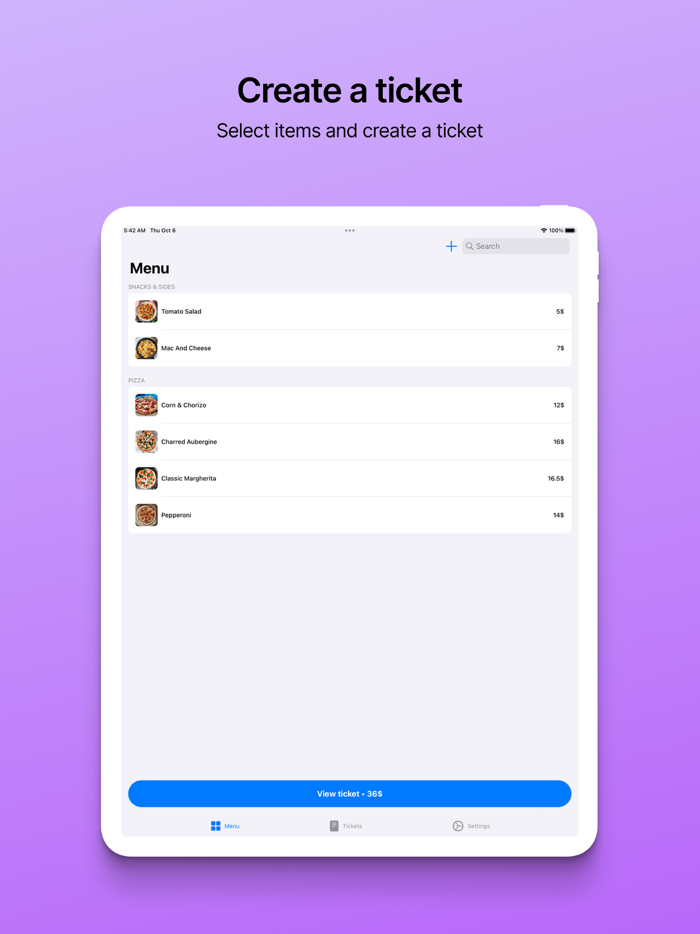 Restaurant POS system