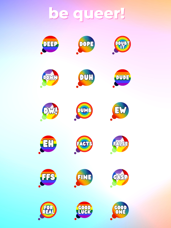 Very Necessary LGBTQ Reactions iPad screenshot 7 - Stickers app