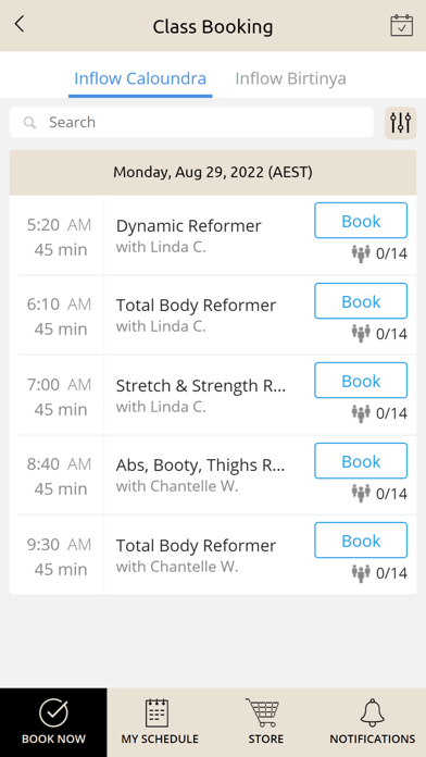 Inflow Pilates Studios Screenshot