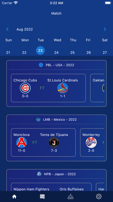 BaseBall Live Matches Screenshot