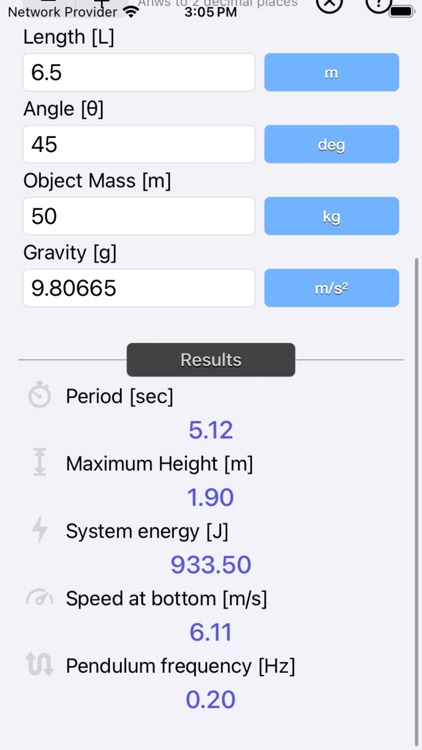 Simple Pendulum Calculator screenshot-4