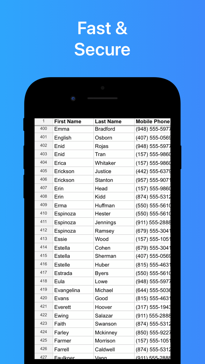 Export contact Excel XLS CSV