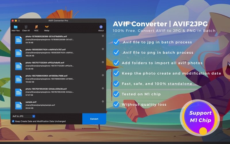 AVIF Converter - to JPG PNG iPhone screenshot