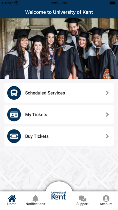 University of Kent Travel Screenshot