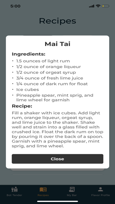 BotTender iPhone screenshot 6 - Food & Drink app