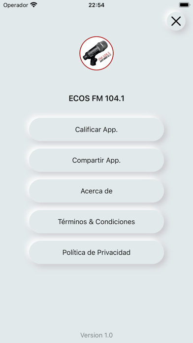 ECOS FM 104.1 Screenshot