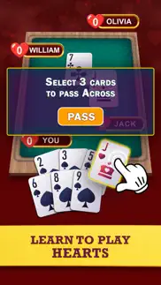 hearts: classic card game fun iphone screenshot 2