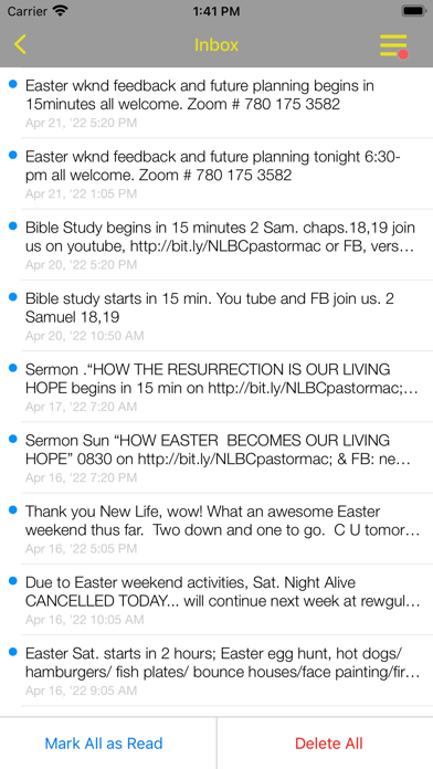 New Life Bible Church Inc. Screenshot