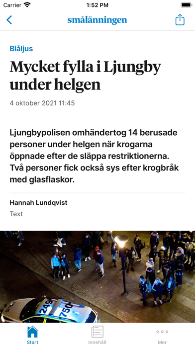 Smålänningens Nyhetsapp Screenshot