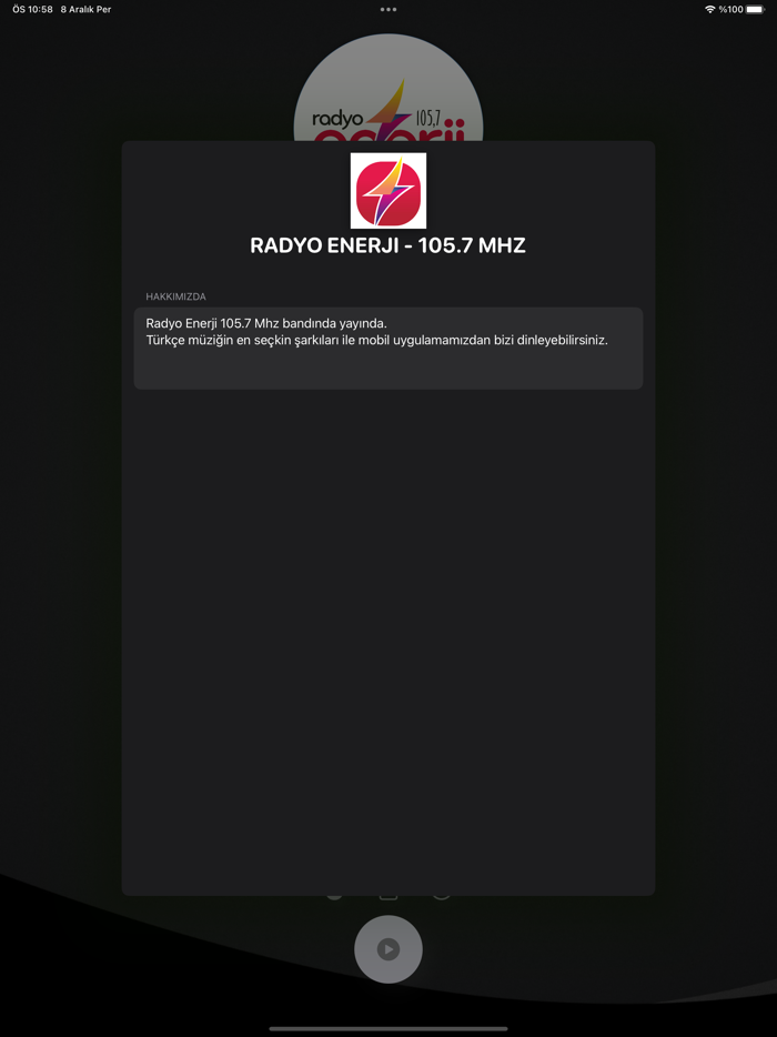 Radyo Enerji - 105.7 Mhz