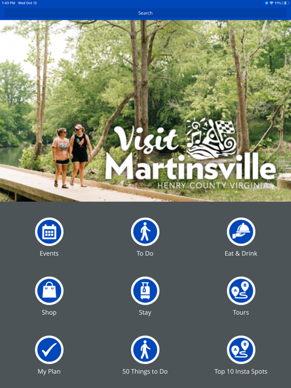 VisitMartinsville iPad screenshot 1 - Travel app