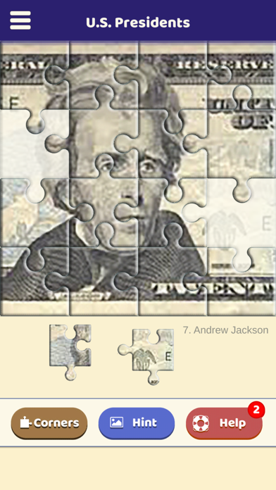 U.S. Presidents Puzzle Screenshot
