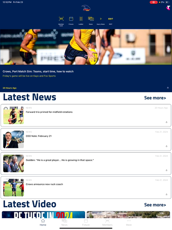 Screenshot #4 pour Adelaide Crows Official App