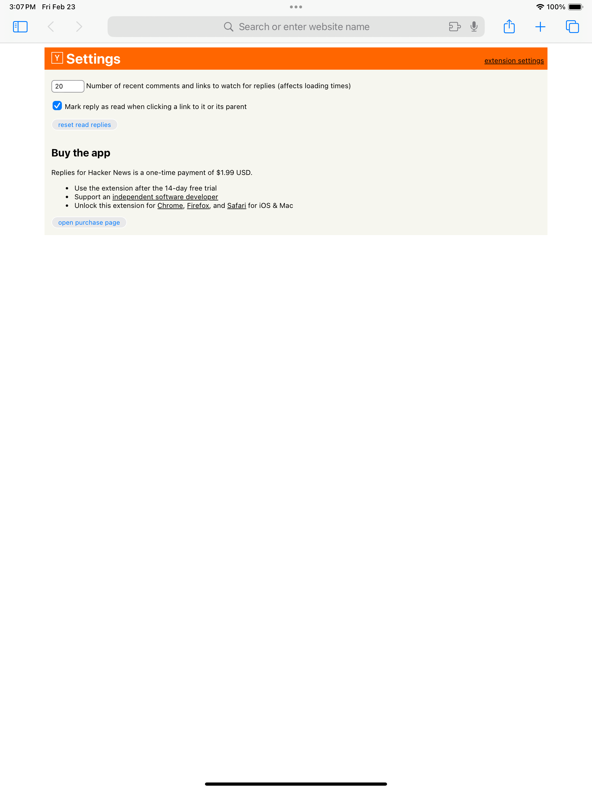 Replies for Hacker News