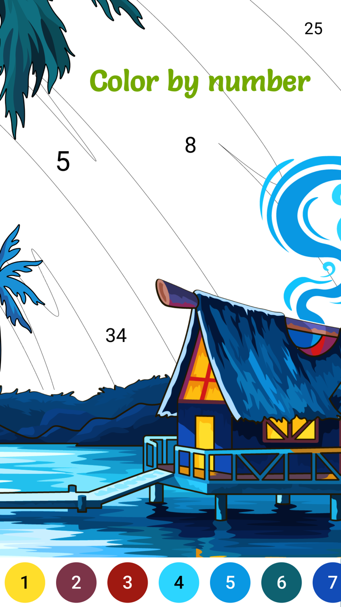 Happy Canvas Color by Number