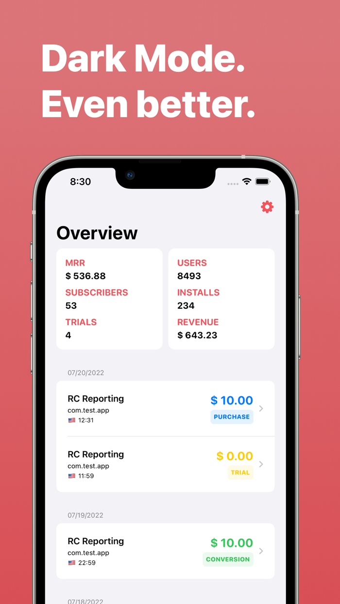 Reporting for RevenueCat