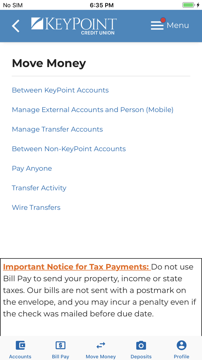 KeyPoint Credit Union Mobile