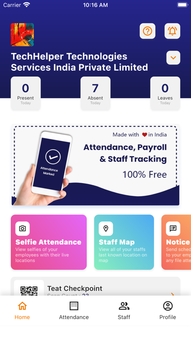 QR Staff Screenshot