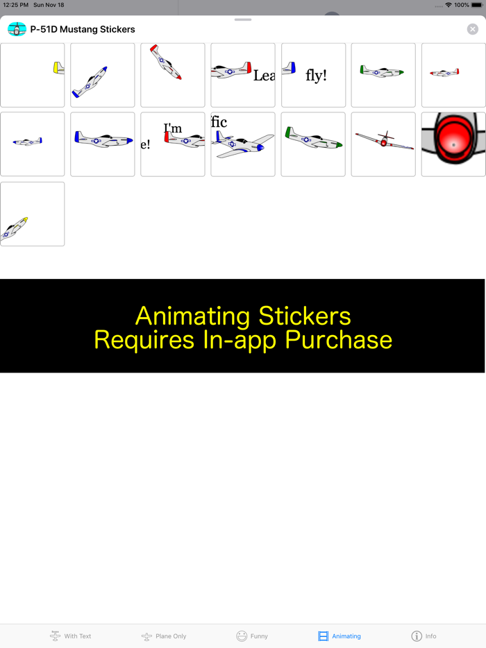 P-51D Mustang Sticker App