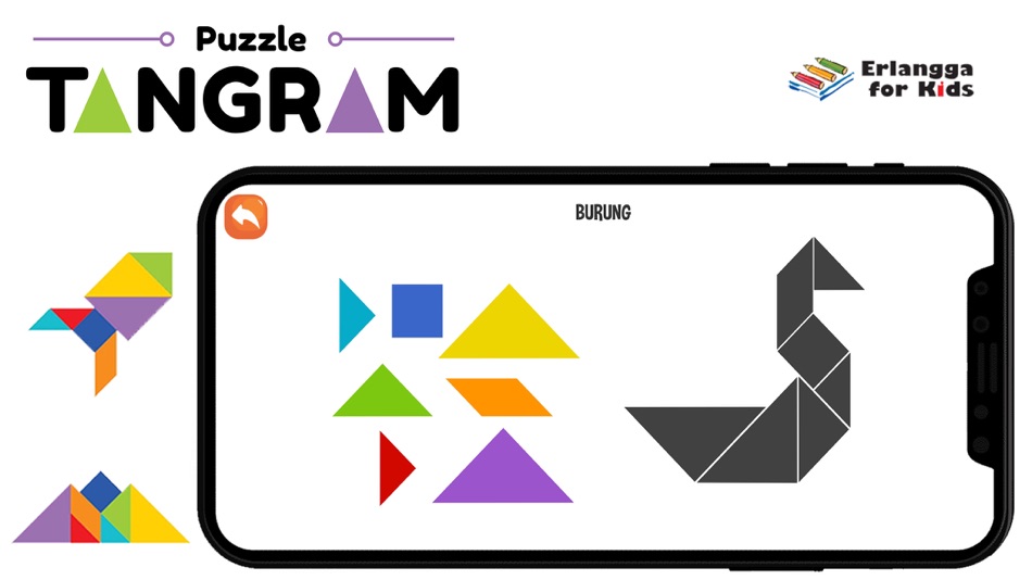 #4. Tangram Puzzle (iOS) By: Erlangga Online