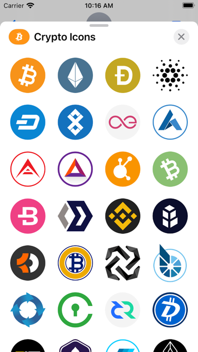 Crypto Icon Stickers Screenshot