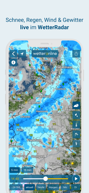 ‎WetterOnline mit RegenRadar Screenshot