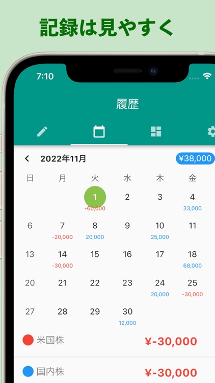 株の収支管理 - 株式投資の収支表アプリ