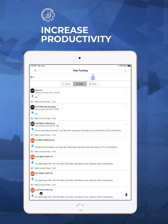 Halo Tracking iPad screenshot 4 - Business app