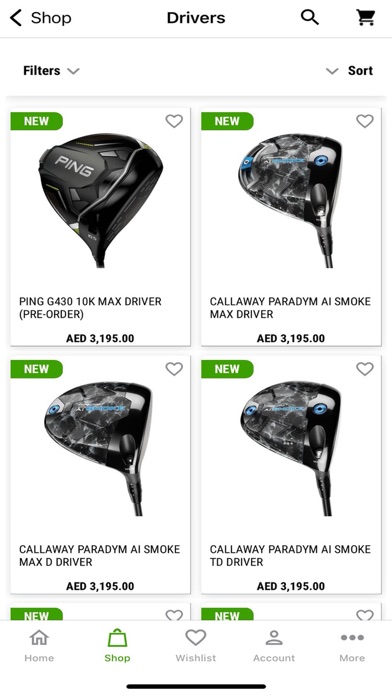 eGolf Megastore Screenshot