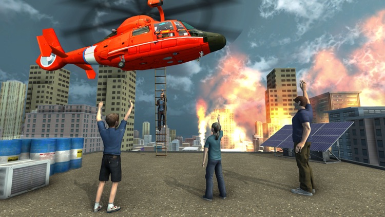 City Helicopter Rescue Mission