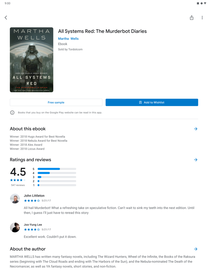 Google Play Books and Audiobooks