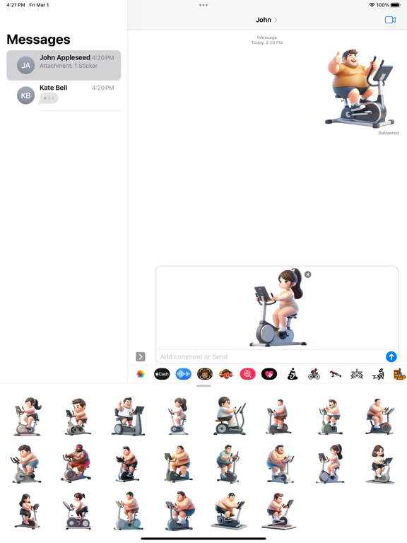 Screenshot #5 pour Stationary Bike Stickers