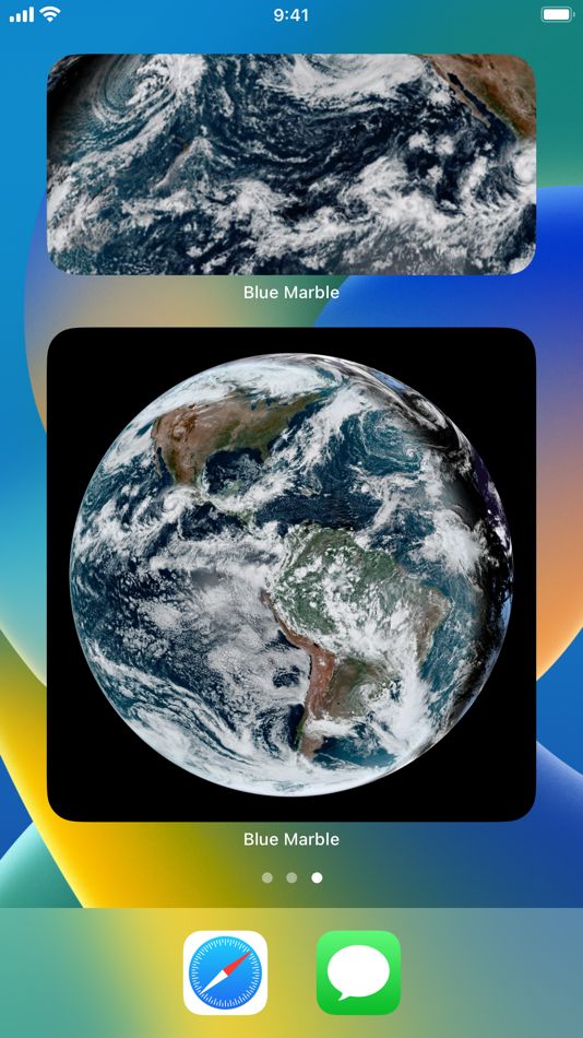 #1. Blue Marble – Satellite Widget (iOS) 由: Detinu Industries LLC