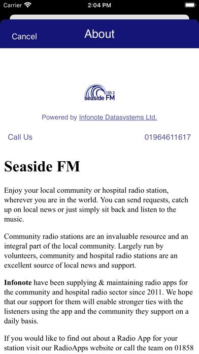 Seaside FM Screenshot