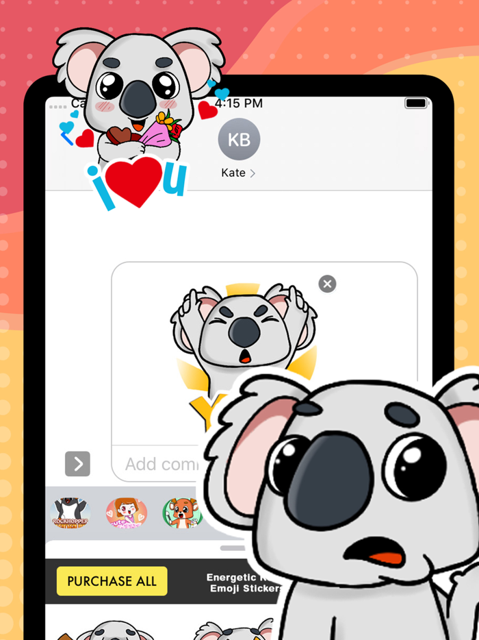 Energetic Koala Emoji