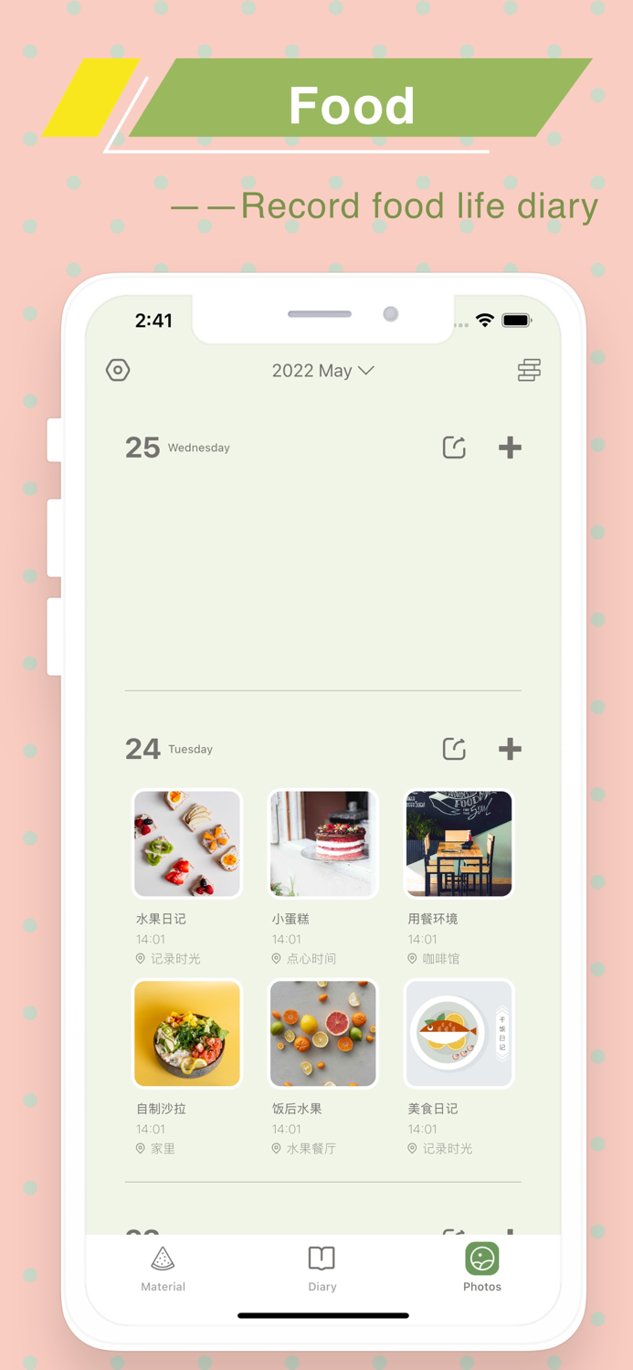 Daily Dish - Food Journal