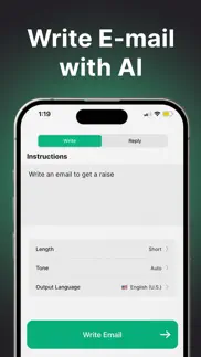 effortless ai email generator iphone screenshot 2