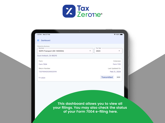 E-File IRS Extension Form 7004