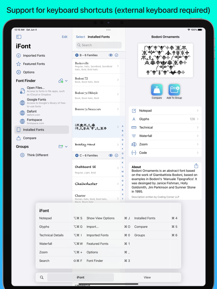 iFont find install any font