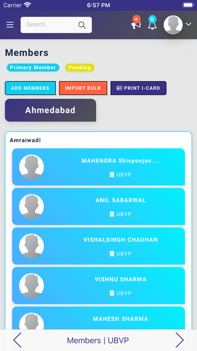 Admin UBVP Screenshot