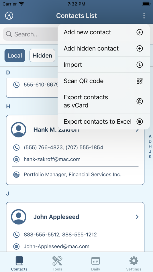 #2. Contacts Expo (iOS) 由: Yura Oliyar