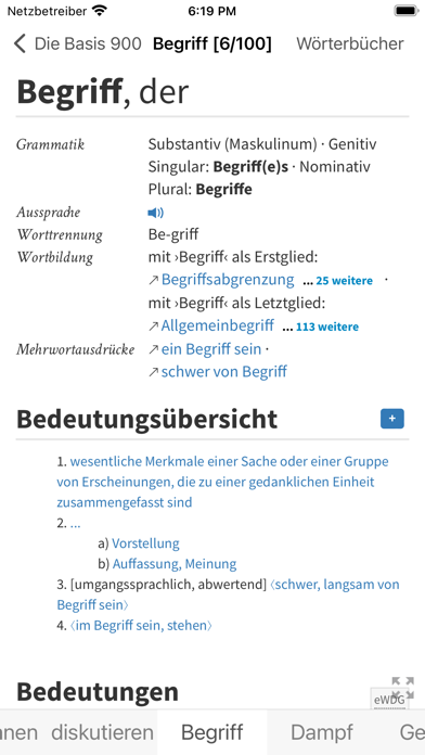 Alle Deutschen Wörterbücher Screenshot