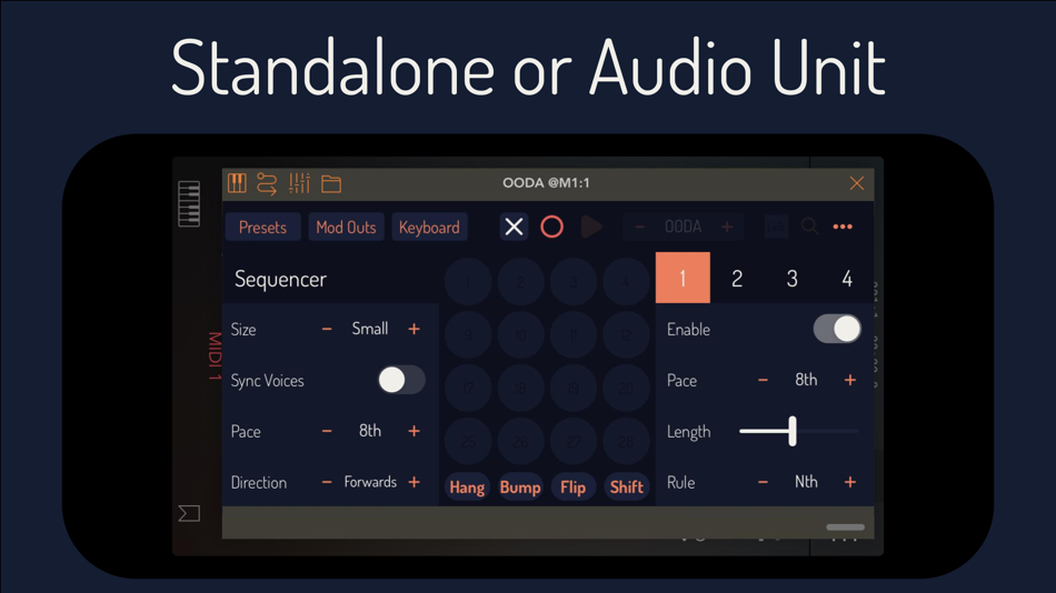#2. OODA — Portable MIDI Sequencer (macOS) 由: Ryan Robinson
