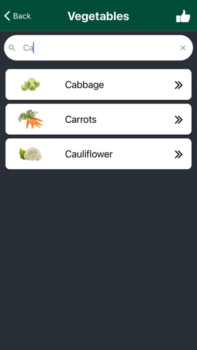 Nutrition Facts & Benefits Screenshot
