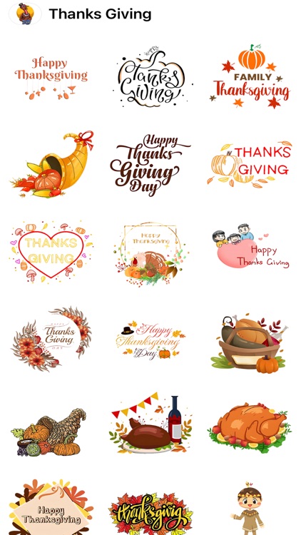 Happy ThanksGiving HD Stickers