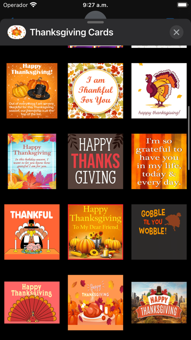 Thanksgiving - Animated Cards Screenshot
