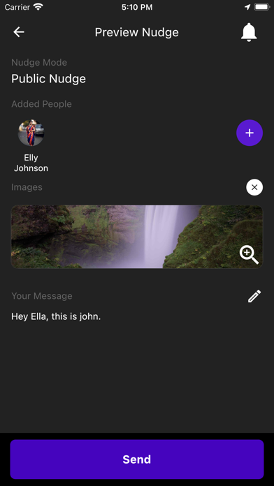 NudgeMe. Screenshot