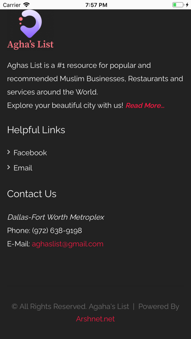 Agha’s List Screenshot
