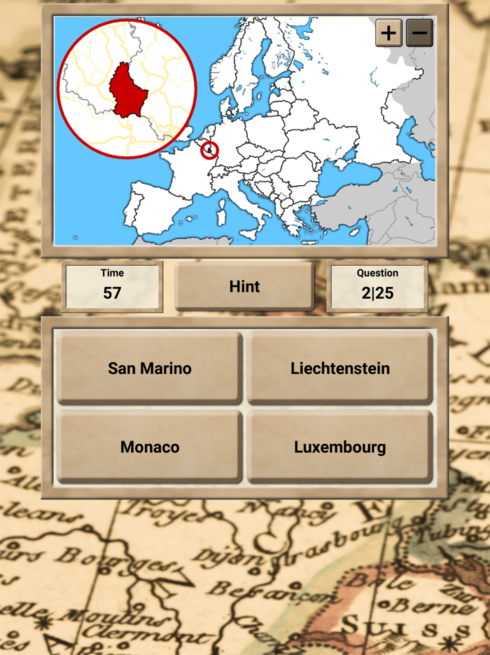 Europe Geography - Quiz Game